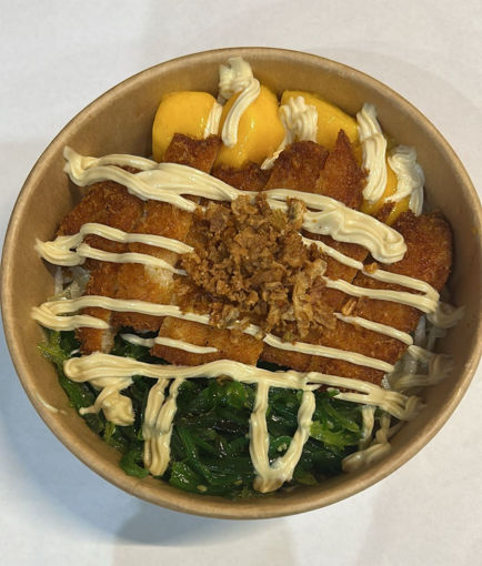 Image de Salade de poulet pané ou crevettes pané